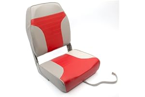 Springfield Marine 1040665 - Sedia pieghevole con schienale alto, colore: Grigio/Rosso