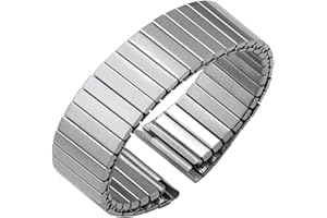 THBGTCNQ Stainless Steel Elastic Stretch Watch Band 22mm Universal Metal Watch Band for Smart Watch Quartz Watch Men Women Bracelet Accessories