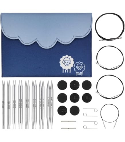 Set Ferri Da Maglia Intercambiabili KnitPro Zing - 7 Misure (3.0-5.0 Mm), Cavi Inclusi, Custodia Rosa, Per Principianti Ed Esperte
