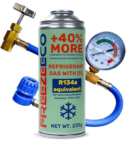 Kit Ricarica Aria Condizionata Auto | Valvola Perforatrice Con Tubo E Manometro, Per Refrigerante, Manutenzione Officina