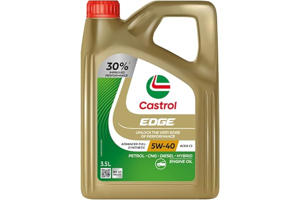 Castrol Edge 5W-40 Full Synthetic Engine Oil for Cars (3.5L)