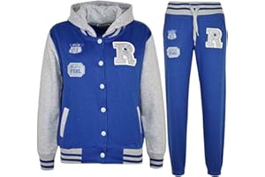 A2Z 4 Kids® Kinder Mädchen Jungen Baby Rosa Baseball Trainingsanzug FOX Jacke & Hose Sport Kapuzenpulli Hosen Jogginghose Alter 2-13 Jahre