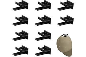 KURYT Hat Hooks for Wall,12PCS Adhesive Hat Hooks Display Hook,No Drilling Hat Rack for Wall Hat Rack,Baseball Cap Holder Suitable for Wall Mounted Hat Hanger,Suitable for Door,Wardrobe,Office,Bedroom