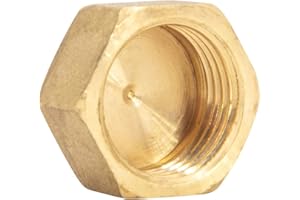 RIAT 3/4" Tapa de latón, rosca hembra, Preventor de salida, Tapón ciego, Adaptador, Tapón de tubo, Tapa final, Cierre, F