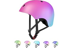 ‎LANOVAGEAR LANOVAGEAR Dziecięcy kask rowerowy dla malucha w wieku 2-14 lat, chłopców, dziewcząt, dorosłych, kask deskorolkowy, wielofunkcyjny, lekki kask do deskorolki, roweru, jazdy na rolkach, hulajnogę