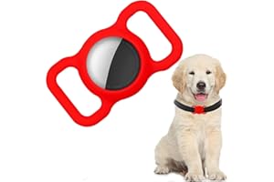 PKQTOP Coque de Protection Compatible pour Apple Airtag Pet Collier, Housse de Protection en Silicone pour Airtags, Anti-Perte - Étui Compatible pour Airtag Collier de Chien et Chat
