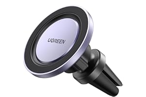 UGREEN MagSafe Samochodowy Uchwyt na Telefon z 2 Metalowymi Pierścieniami Kompatybilny z iPhone 15 Pro Max Plus 14 13 Galaxy F34 S23 Ultra Huawei Mate 60 Pro Redmi K60 Ultra itp.