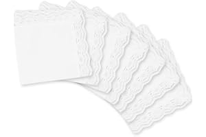 AMANDELIZABE 7 pezzi fazzoletti da woman in cotone, 27 x 27 cm, fazzoletto battesimo bimbo, fazzoletto bianchi da woman, per scuola, ufficio, viaggi, matrimoni, feste, cerimonie di laurea