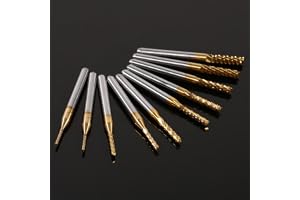 Schaftfräser 1 5 Cnc 3018 Verktyg Proxxon Fräser Set Metall Gfk Cfk Titan für Edelmetall Fräsaufsatz 0 8 Mm 10 Adet Freze Tit