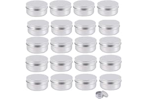BKRDTY Barattoli di Latta in Alluminio 20 Pezzi Contenitori Cosmetici in Alluminio 30ml Vasetti Alluminio con Copri di Vite per Crema Campione Cosmetici Balsamo Labbra