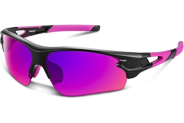 BEACOOL Lunette de Soleil de Sports Polarisée Homme Femme Lunettes de Cyclisme Jeunes Baseball Cyclisme Course Pêche Golf Moto Protection UV400