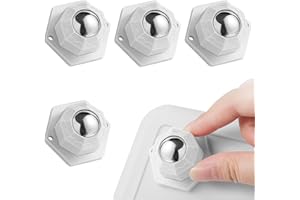 BUOSHUO 4 Stück Möbel Rollen,Möbelrollen klein,Kugelrollen für Möbel,selbstklebend,Tragfähigkeit 200Kg+ für Mini Rollen für Küchengeräte,Vorratsbehälter und Möbel (Weiß)