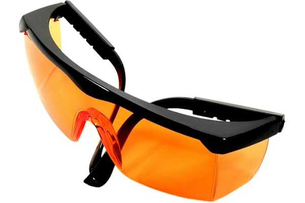 HQRP UV-skyddsglasögon med orange glas för UV-torkning av beläggningen/bläck, hartsfärg/curers, litografisk, skrivararbetare