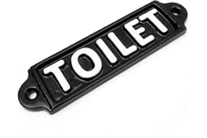 Jones & Grey - 'TOILET' Vintage Style Cast Metal Wall Door Toilet Sign