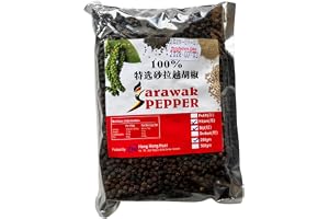 Svartpeppar Sarawak Helkorn 250g - Premiumpeppar från Borneo - Gastronomisk krydda nykvarnad - Intensiva fruktiga aromer