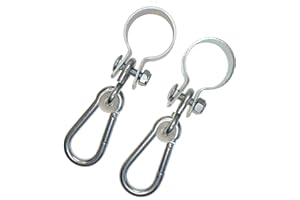 EPICING 2er Set Manschettenhaken, Schaukelhaken, für 50 mm Ø Rundholz, Karabiner verzinkt, Materialstärke 3 mm