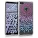 Produktbild kwmobile Hülle für Huawei Y9 (2018)/Enjoy 8 Plus - TPU Silikon Backcover Case Handy Schutzhülle - Cover klar Indische Sonne Design Blau Pink Transparent