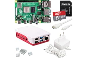 SMART-HOME-KOMPONENTE Raspberry Pi 4 Model B 4GB Desktop-Starter-Kit (32 GB) weiß