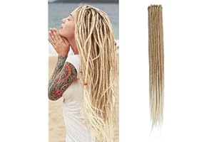 Dsoar Cienkie 0.6cm Syntetyczne Przedłużenia Dredów Handmade 20 Cali 20 Pasm Szydełkowe Włosy Długie Szydełkowe Warkocze w Stylu Hip-hop Miękkie Dready Przedłużanie Włosów