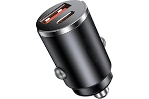1 Pcs Car Charge,PD 30 W USB-C & QC 3.0 USB-A Fast Charger Adapter, Car Lighter USB Adapter,Cigarette Lighter USB Charger,Compatible with iPhone 17/16/15 Pro/Pro Max, Galaxy S25/S24/Ultra(Black)