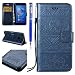 Produktbild EUWLY Lederhülle für [Huawei P8 Lite 2017], Ledertasche Handytasche Lederhülle Tasche Wallet Hülle im Bookstyle Handyhülle für Huawei P8 Lite 2017, Niedlich Karikatur Mandala Orient Indien Elefant PU Leder Flip Tasche Case Brieftasche Ledertasche Schutzhülle Etui Schale Magnetverschluss Hülle Handyhülle Kartenfächer Standfunktion für Huawei P8 Lite 2017 + Blau Eingabestift-Elefant,Marine Blau