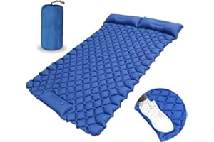 BIHEE Materassino Campeggio per 2 Persone, 8,5 cm di Spessore Ultraleggero Gonfiabile Materassino Trekking Materasso Lettino per Campeggio Escursionismo e viaggi, Alpinismo, Esterni