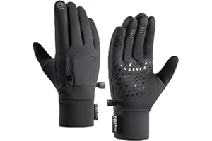 MAILEKT Gants de Cyclisme d'hiver, Gants Thermique Homme, Gants Hiver Chaud Impermeable et Coupe-Vent, pour Velo, Course à Pied , Sports en Plein Air
