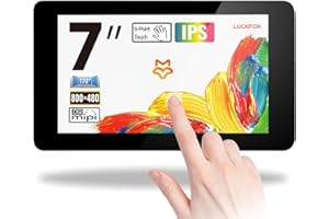 LUCKFOX Do Raspberry Pi Screen 7 cali DSI Touch Screen for Raspberry Pi 5 Support 3D Print for Raspberry Pi Display IPS Screen Capacitive 800x480, 170°Wide Viewing Angle Toughened Glass LCD panel