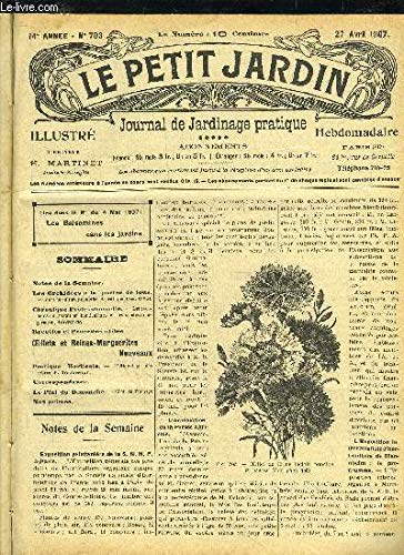 LE PETIT JARDIN ILLUSTRE N° 703 - Notes de la Semaine.Les Orchidées à la portée de tous.— Cours de culture populaire et pratique, LéonDuvALChronique Professionnelle. — Les accidents du travail en horticulture et les syndicats de garantie, Hout gratuit LE PETIT JARDIN ILLUSTRE N° 703 - Notes de la Semaine.Les Orchidées à la portée de tous.— Cours de culture populaire et pratique, LéonDuvALChronique Professionnelle. — Les accidents du travail en horticulture et les syndicats de garantie, Hout gratuit