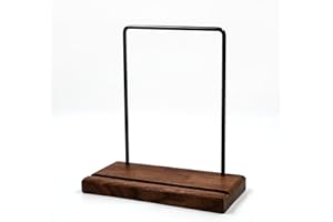 AndicAge Vinyl Record Storage Holder Display Stand For LP Walnut Wood Vinyl Record Vinyl Holder Vinyl Record Display Stand Vinyl Record Holder Rack For Album or CD Display