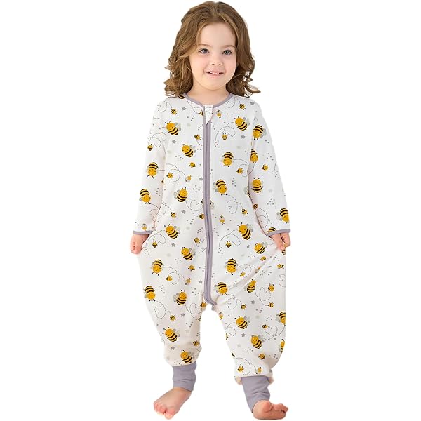 LAT Baby Schlafsack Mit Füßen – 2er Pack, 0.5 TOG, 100% Baumwolle, ärmellos Mit Taschen (Kaninchen+Weiß, XL)