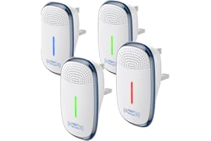 AMZMOUSE Ultrasonic Pest Repeller, 4 Packs, 2025 Upgraded Electronic Indoor Plug in for Insects, Mice,Ant, Mosquito, Spider, Rodent, Roach, Mosquito Repellent for Children and Pets' Safe [White]