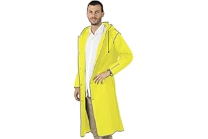 PERLETTI Imperméable Homme Femme avec Capuche - Coupe Vent Garçon Fille Détails Réfléchissants - Poncho Pluie Dame Monsieur Coupe Vent - Veste Manteau Adulte Taille S M L Randonnées
