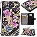 Produktbild xhd-casos von Mobiltelefonen PU Leder Folio Flip Case Wallet Stand Cover 3d Glitter Tapete Design Schutzhülle für Samsung Galaxy A3 2016 A310