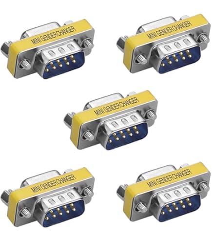 Adattatore DB9 Maschio/Maschio Gender Changer | Mini Dimensioni Per Cavi Seriali RS232