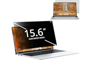 EliWhale 15.6 inch Privacy Screen for Laptop 16:9 Aspect Ratio, HD Anti-Blue Light and Anti-Glare Removable Laptop Privacy Screen Protector, Width X Height Is 13.58"X 7.64"(345mm X 194mm)