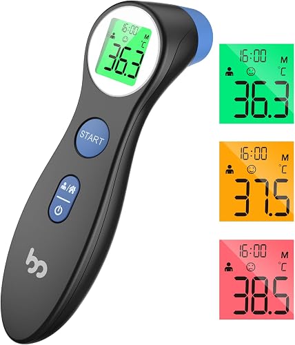 Forehead Thermometer for Adults Kids, No-Touch Infrared LCD Display Digital Baby Thermometers Body Temperature Thermometer