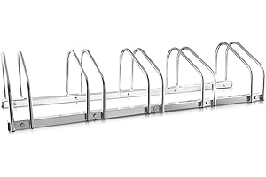 Hillington Bike Floor Rack, Galvanised Cycle Rack Storage, Locking Stand Great For Garage, Garden Or Shed And For Security 2,3,4 or 5 Bicycles