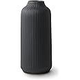 flature Ceramic Vase in Nordic Style, Deco Vase Large for Pampas Grass as Boho Deco, Vase Black Matt 10 inch for Flowers, Scandinavian Design Home Decoration for Fresh Flowers, Dried Flowers (Size L)