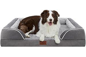 Comfort Expression Large Dog Beds Waterproof Orthopedic Foam Dog Sofa Beds Comfy Pet Bed with Washable Removable Cover & Non-Slip Bottom