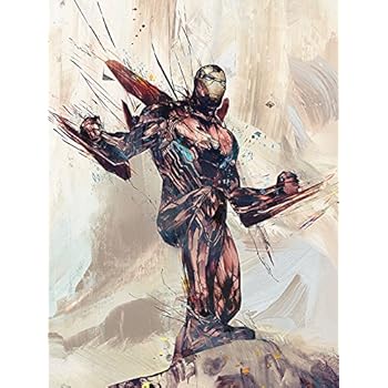 Avengers Infinity War Iron Man Sketch Canvas Print Cotton Multi