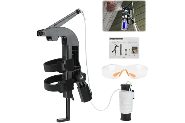 Sprayburkar förlängningsstänger adapter – sprayburkshållare förlängning | med skyddsglasögon, justerbar tandbekämpning förlängning för sprayburkshållare, getingsspray