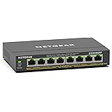 NETGEAR Switch PoE Plus 8 Porte GS308EPP, Supporto VLAN, QoS, Switch Ethernet Gigabit con 8 PoE+ a 123 W, Montaggio Desktop o