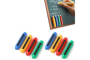 NHPY 8 Pièces Porte-Craie Réglable et Coloré pour Tableau Noir - Plastique - pour Enfants, École, Bureau, Maison