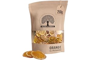 GOLDBERG SECRET GARDEN Orange – 250g Tüte – Luftgetrocknete Orangenscheiben für Cocktails, Tee, Glühwein & Deko – Premium Trockenobst ohne Zusätze – 100% Naturprodukt