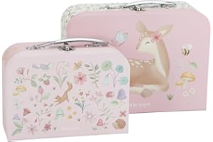 Little Dutch Spielzeugkoffer Pappkoffer 2er Set Kinder REH rosa - Fairy Garden