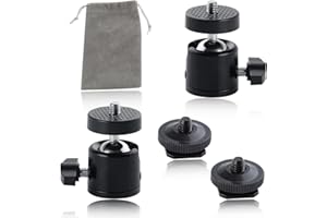 SPEEDWOX 4 szt. głowica kulowa kamery obracany o 360 stopni statyw głowica kulowa kamera obrotowy uchwyt obrotowy mini śruba z łbem kulowym statyw kamera mocowanie gorąca stopka adapter do montażu