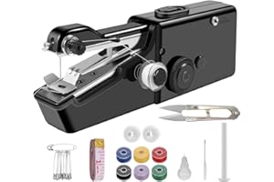 COCCCOON Handheld Sewing Machine, Mini Sewing Machine, Portable Sewing Machines with 23Pcs Sewing Accessories, Lightweight and Easy to Operate Cordless Handheld (Black)