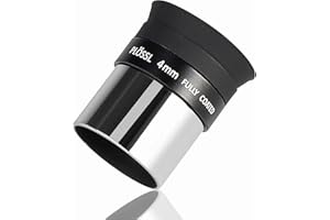 SOLOMARK Oculare telescopio Plossl completamente rivestito da 4 mm, design Plossl a 4 elementi, con filettatura filtro e tappi antipolvere