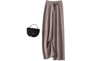 KSFBHC Pantalon De Cachemire Dames Taille Haute Taille Pantalon Jambe Pantalon Décontracté Pantalon Tricoté Hiver Laine Pure Laine Lâche Pantalon Femme